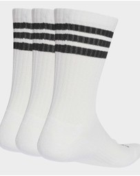 adidas Performance - 3-Stripes Cushioned Crew Socks 3 Pair Pack Unisex