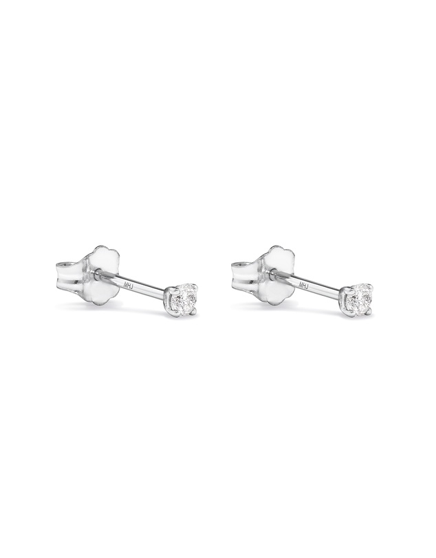 Michael Hill - 0.10 Carat TW Diamond Mini Solitaire Stud Earrings in 10kt White Gold