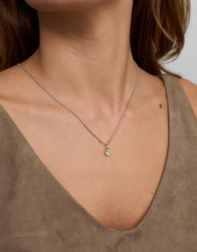 Michael Hill - Round Peridot Pendant in Sterling Silver