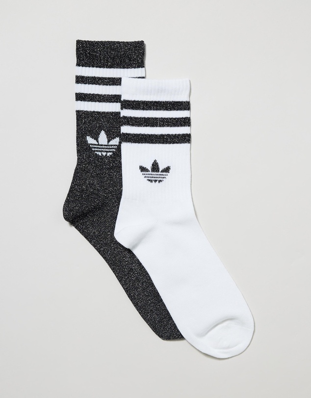 adidas Originals - 2-Pack 3-Stripes Glitter Crew Socks