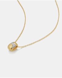 Ania Haie - Ania Haie Gold Puffed Rivulet Pave Necklace
