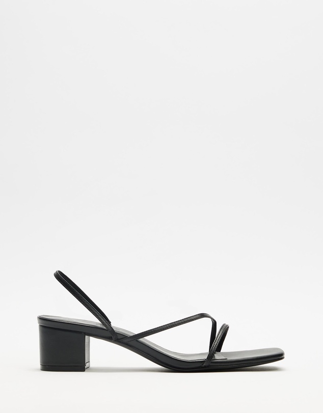Atmos&Here - Dahlia Leather Strappy Block Heels