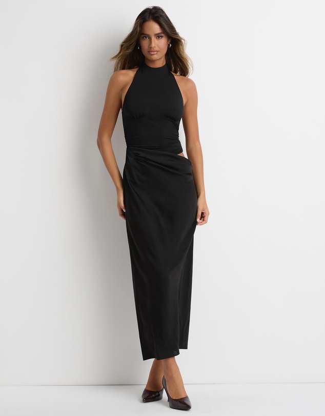 Dazie - She's Cool Mesh And Jersey Maxi Dress