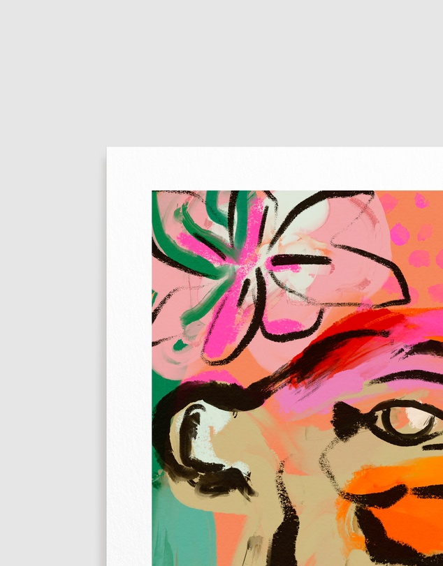 Olive et Oriel - Tiger In Jungle by Treechild Art Print