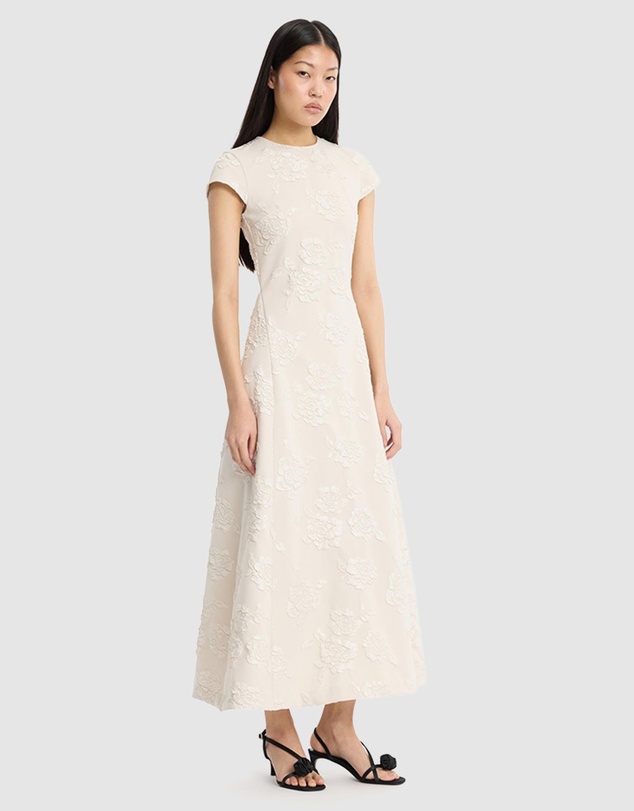 ROTATE - Jacquard Midi Dress