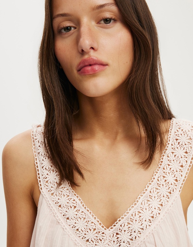 Cotton On - Abbey Lace Trim Mini Dress