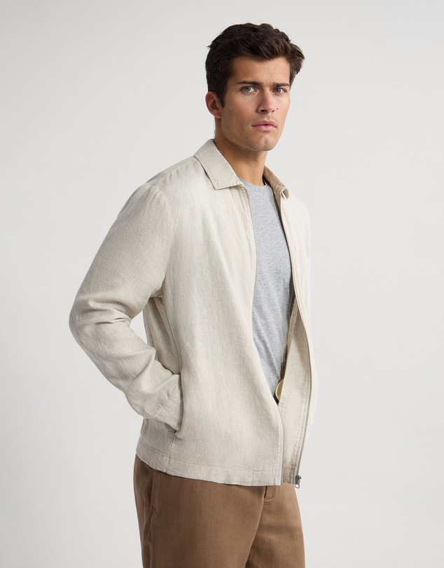 Oxford - Adem French Linen Zip Bomber