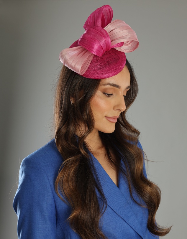 Morgan & Taylor - Heather Fascinator in Hot Pink