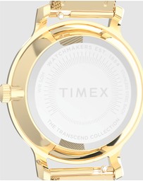 TIMEX - Womens 31mm Transcend Gold-tone Case and Bracelet with Green Dial