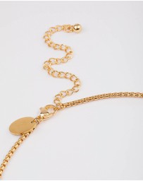 Lovisa - Waterproof Gold Plated Stainless Steel Cubic Zirconia Cross Necklace