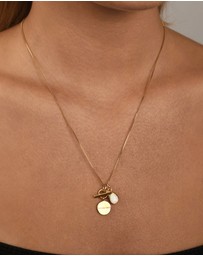 Von Treskow - Box Chain Necklace with Pear Czelline Opal