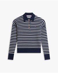 Tommy Hilfiger - Cable Knit Relaxed Polo Jumper