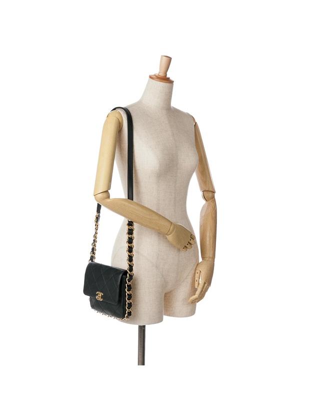 Pre-Loved by Azura Reborn - Pre-Loved Small Quilted Calfskin Framing Chain Flap