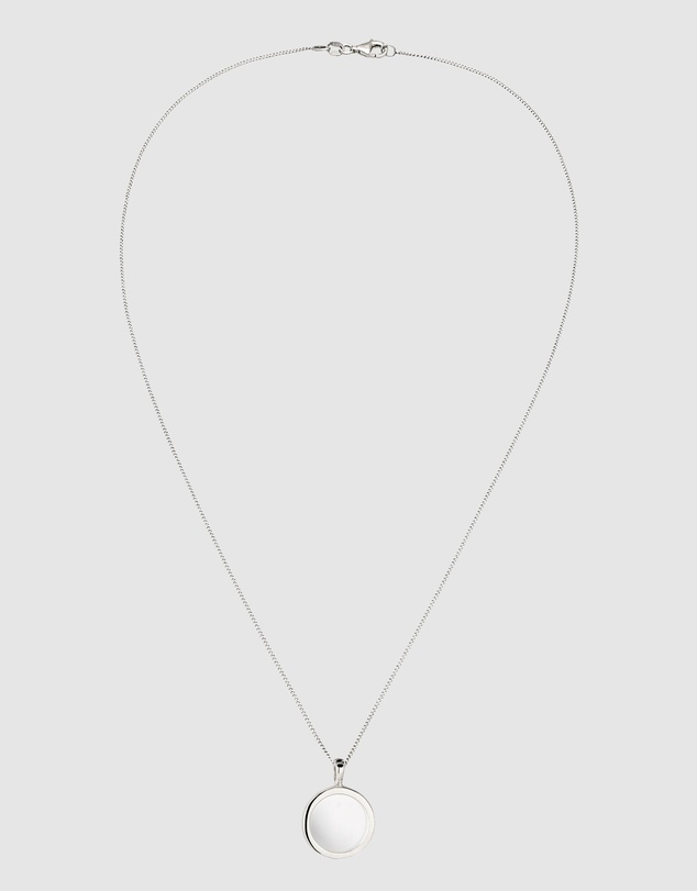 Elli Jewelry - Rock Crystal Disc Necklace in 925 Silver