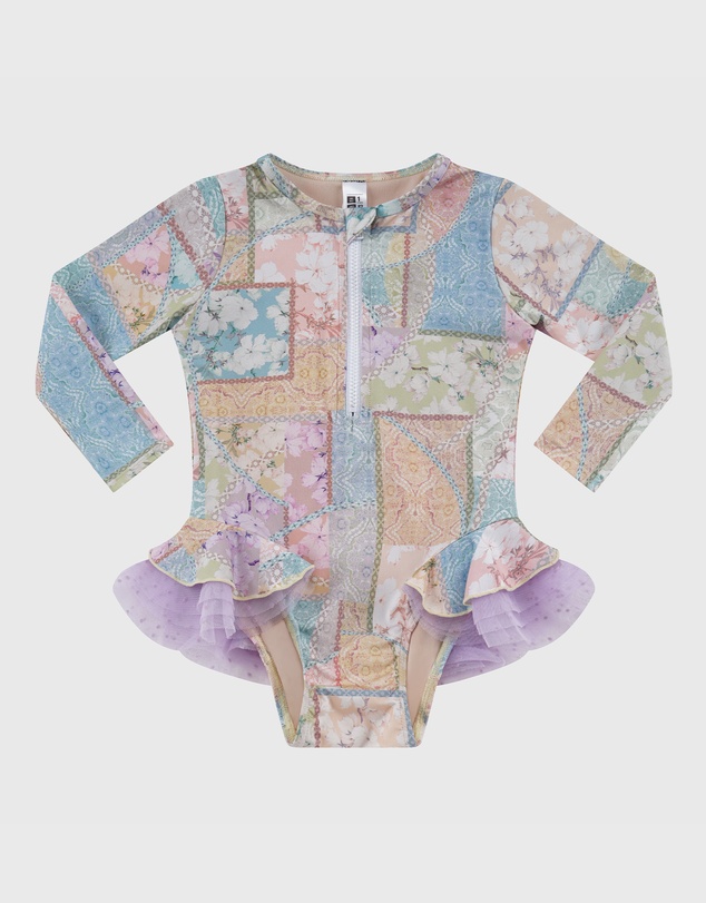 Aqua Blu Kids - Brindle Long Sleeve One Piece - Babies