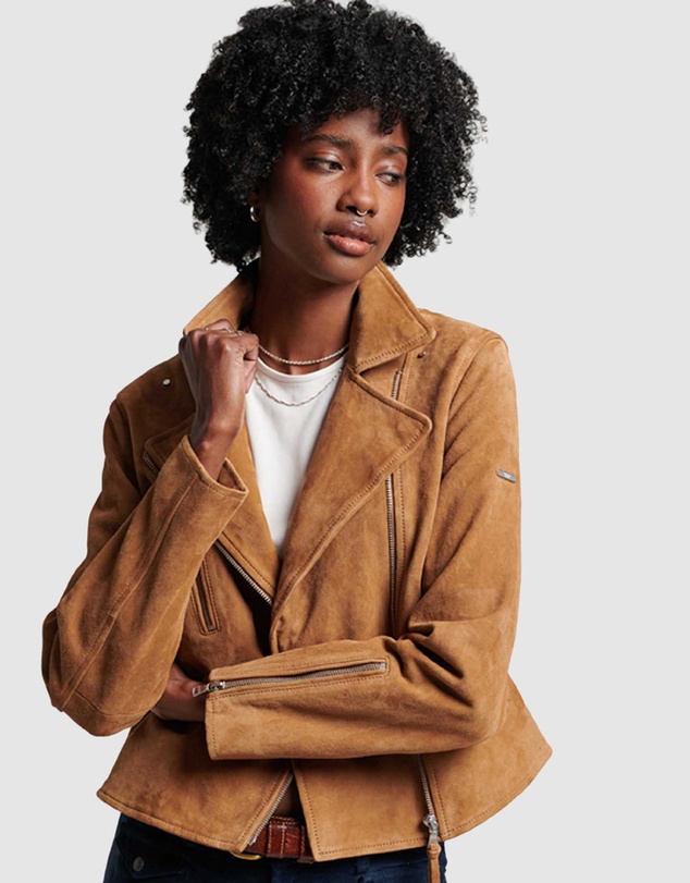 Superdry - Suede Biker Jacket
