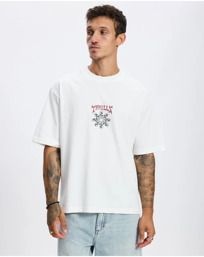 Thrills - Stagger Box Fit Oversize Cropped Tee