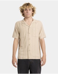 RVCA - Mens Exotica Stripe Short Sleeve Shirt