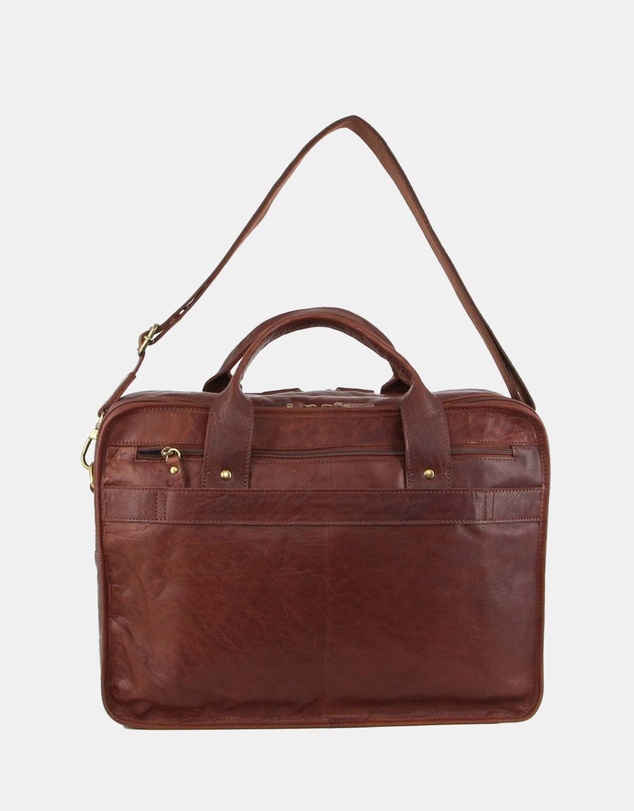 Pierre Cardin - Pierre Cardin Rustic Leather Computer Bag