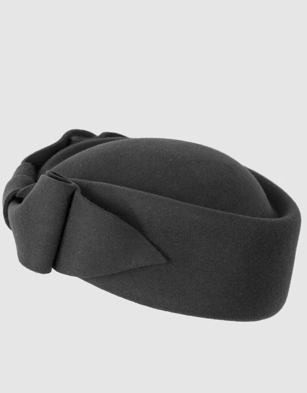 Max Alexander - Felt Black Pillbox Hat