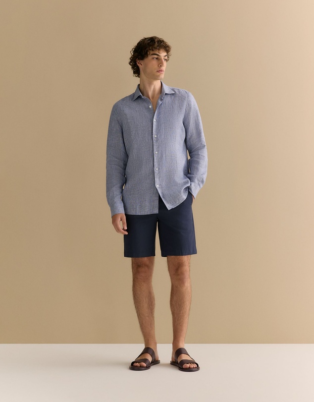 Trenery - Cotton Twill Chino Short in Navy