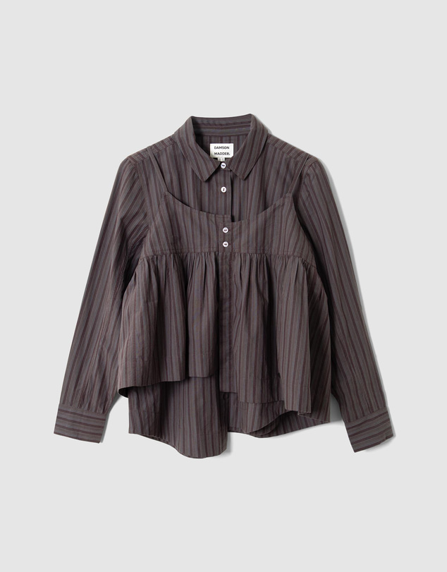 Damson Madder - Indie Double Layer Shirt With Cami