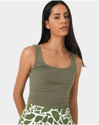 Forcast - Devin Ribbed Singlet Top