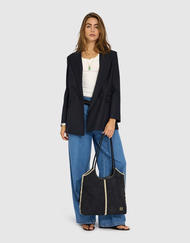 Belle & Bloom - Big Brother Talk Pinstripes Blazer