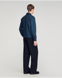 Sandro - Fitted Cross Denim Jacket