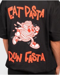 TWL - Oversized T-Shirt Eat Pasta Run Fasta V2