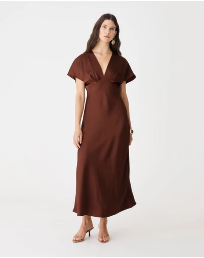Forcast - Catalina V-Neck Satin Dress