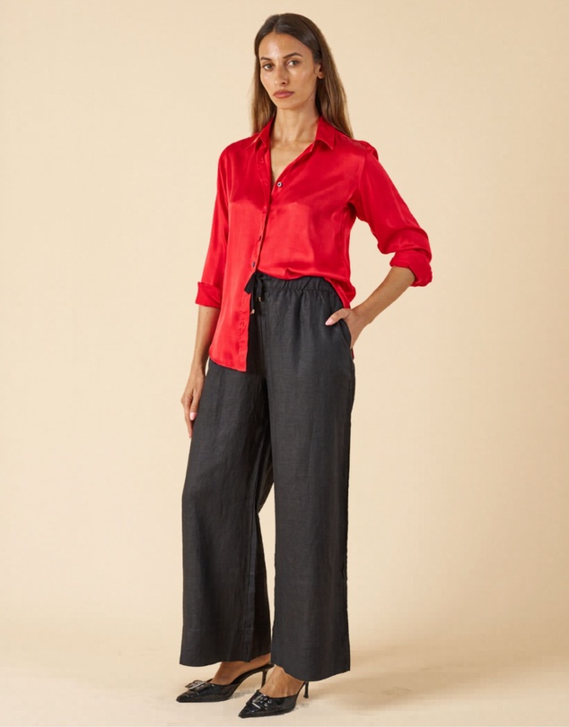 CAMIXA - Palazzo Linen Pants