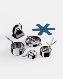 Joseph Joseph - Space Steel 5-piece Stainless-steel Cookware Set with Folding Handles