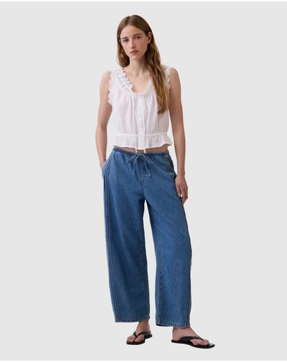 GAP - Mid Rise UltraSoft Easy Barrel Jeans