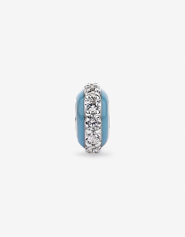 Michael Hill - Pendant Spacer with Blue Enamel and Cubic Zirconia in Silver