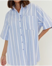 ALEXANDRA - Rogue Shirt Blue Chambray Stripe