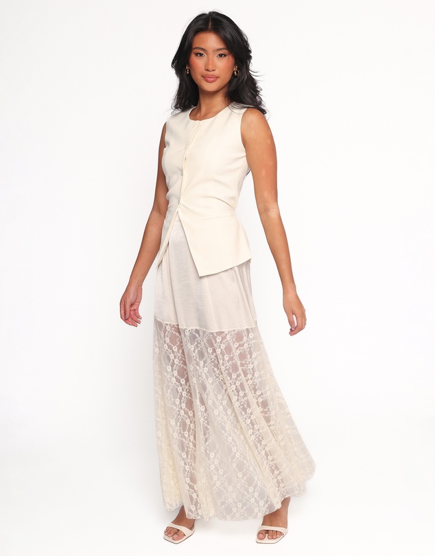 Petal & Pup - Chapel Lace Maxi Skirt - Cream