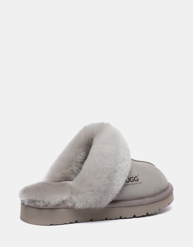 EVERAU - Australian Shepherd Ugg Muffin Slipper Special Cow Suede Upper House Shoes