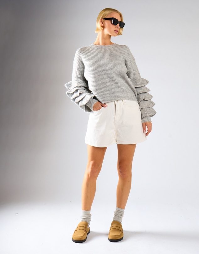 Glamorous - High Waist Rigid Denim Shorts
