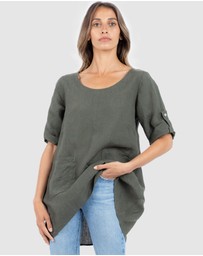 CAMIXA - Federica Linen Tunic Top
