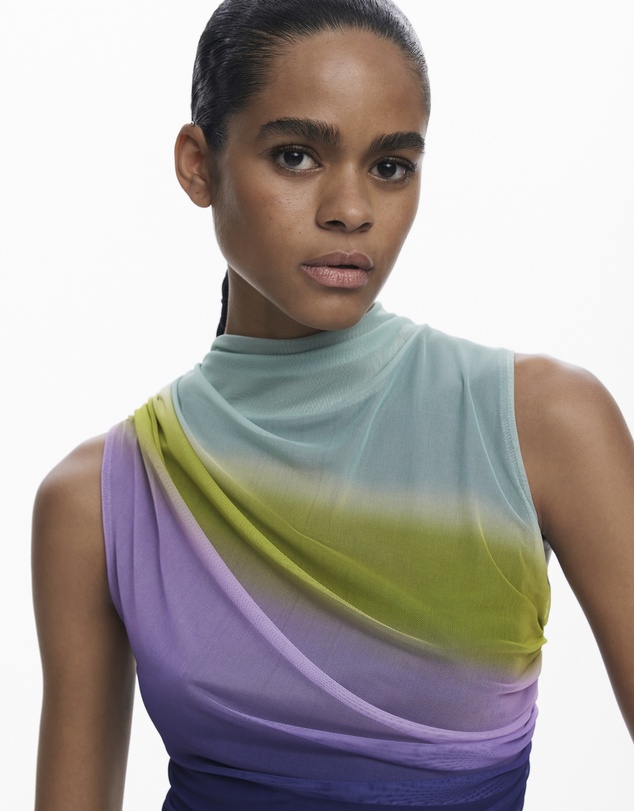 Desigual - Gradient tulle T-shirt