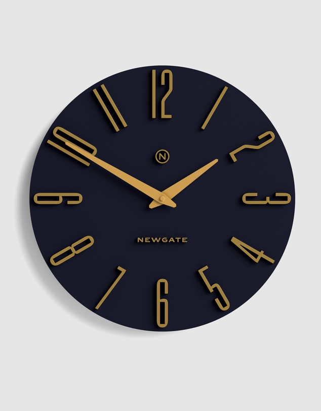 Newgate - Newgate Empire State Wall Clock-Petrol Blue