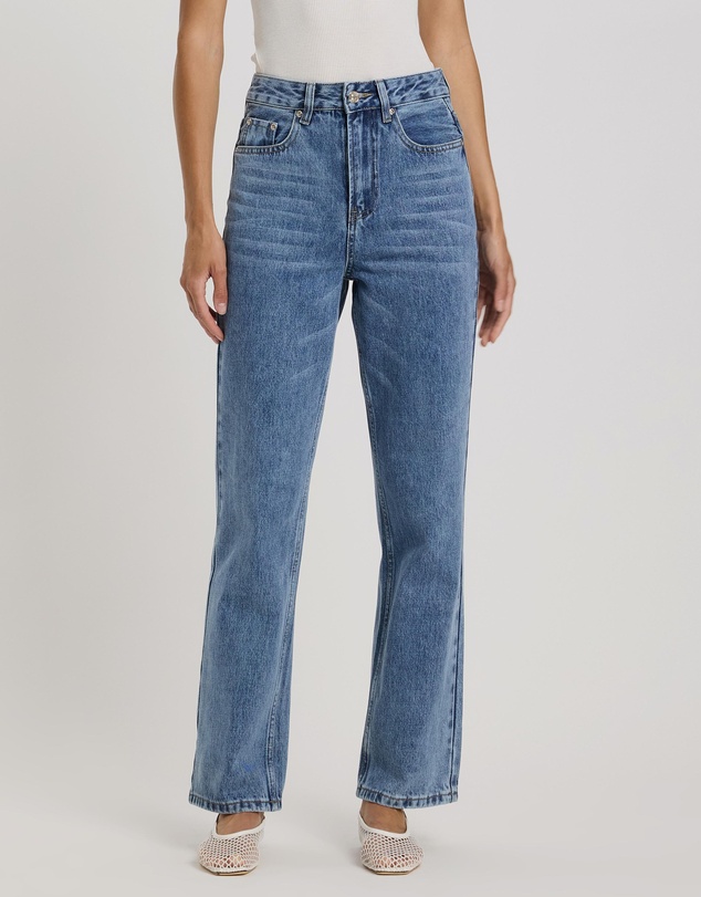 Atmos&Here - Mary Mid Rise Straight Leg Jeans