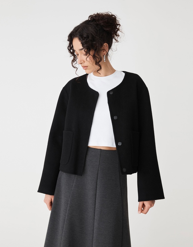 Forcast - Alani Crop Wool Jacket