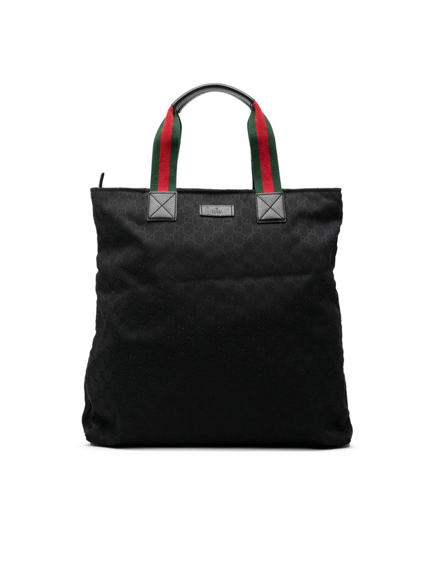 Gucci - Pre-Loved GG Canvas Web Tote