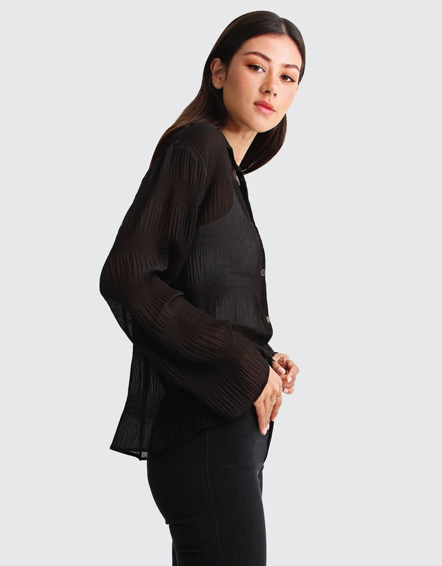 Belle & Bloom - Yoko Shirred Chiffon Blouse