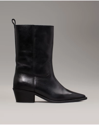 Calvin Klein - Leather Cowboy Boots