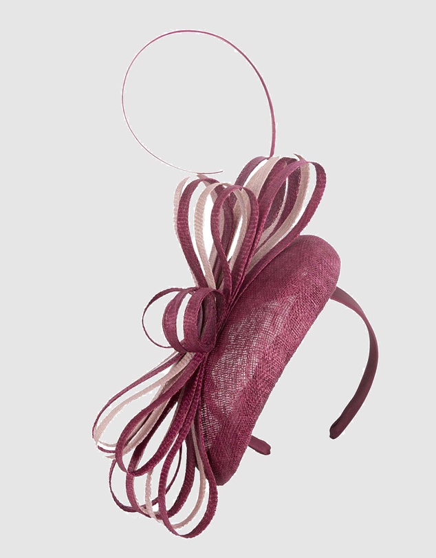 Max Alexander - Pillbox Pink Wine Pillbox Fascinator