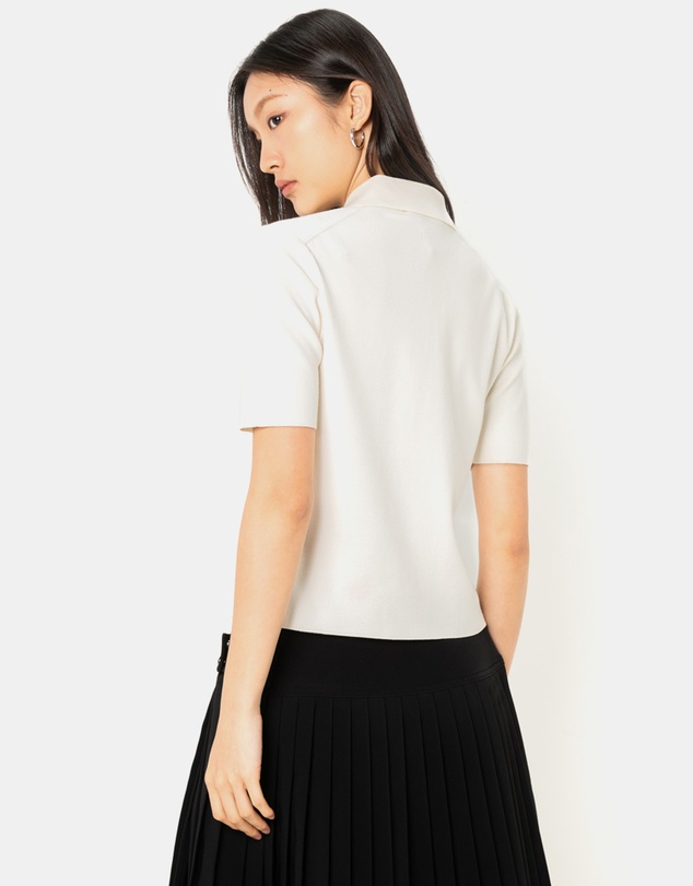 Karl Lagerfeld - Everyday Knit Zip Polo Shirt