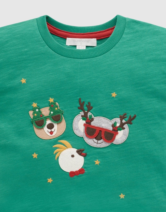 Purebaby - Christmas Party Tee-Kids-Babies